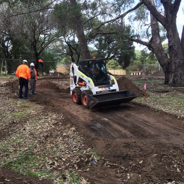 pathway getting cleared for new footpath around burial site on Rottnest island